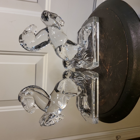 L E Smith ca 1940 Glass Horse Bookends 7.5" - Picture 5 of 10
